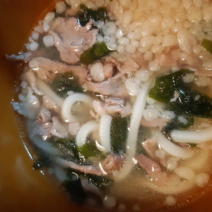 ダシダで肉うどん!